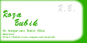 roza bubik business card